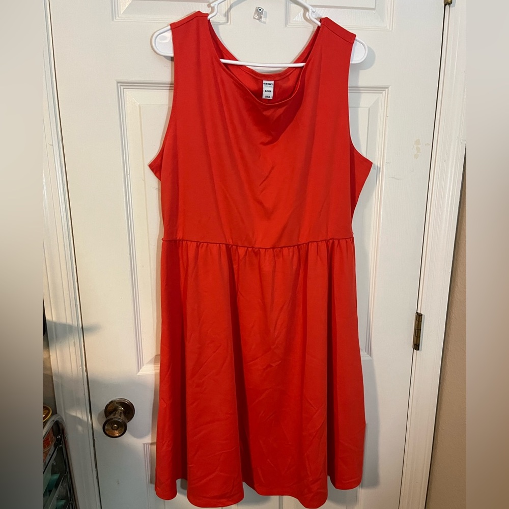 Old Navy Orange Dress Sz XL - Picture 2 of 6